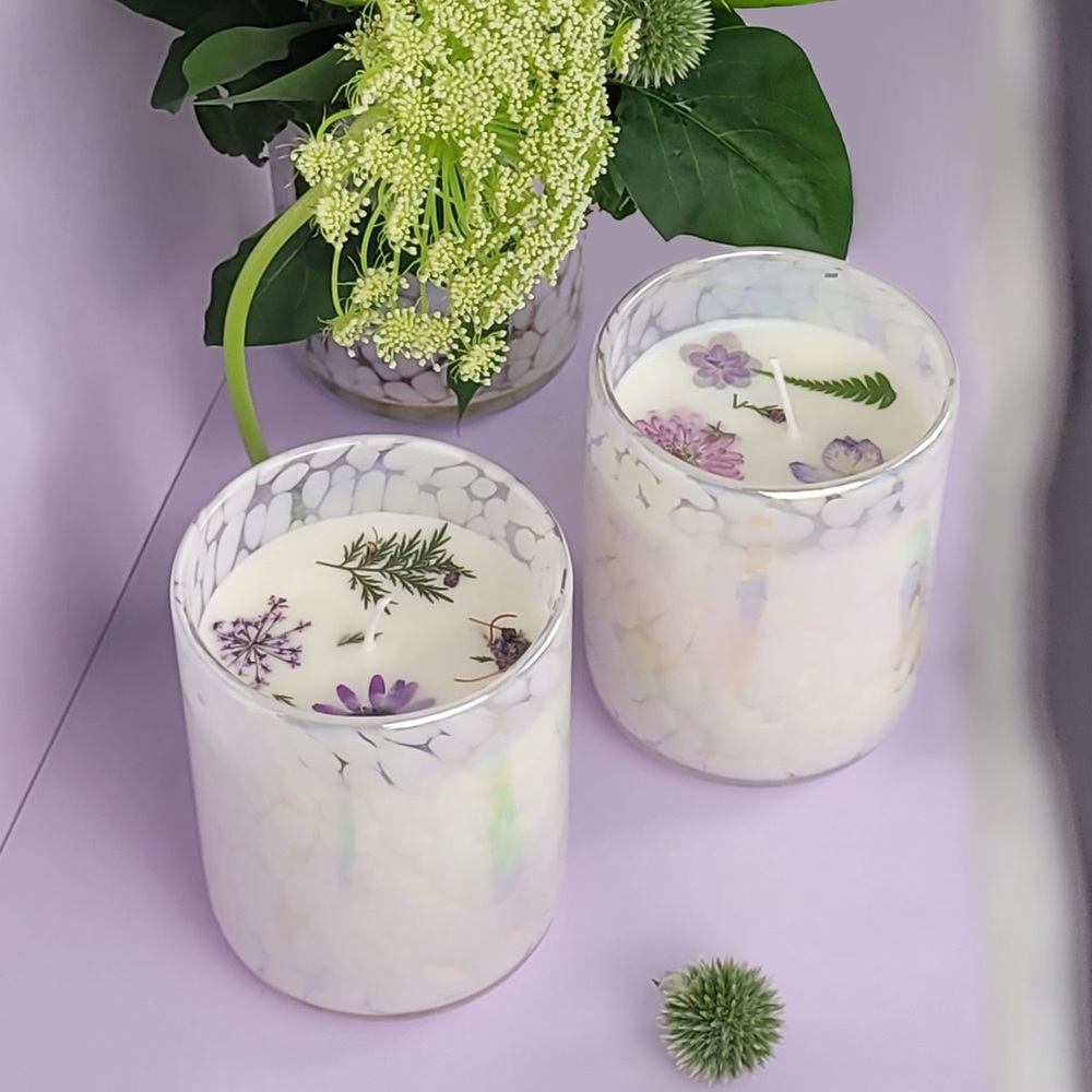 Soy Candle in Hand Blown Glass Jar